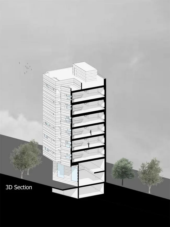 BIM建筑|如同被风化的粗粝岩石：阿维尼室第楼 | Heram建筑事务所