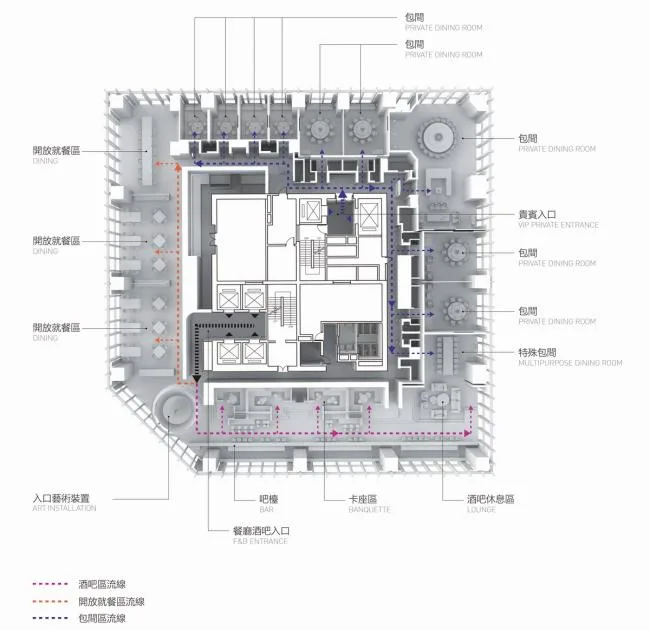 BIM建筑|RSAA/庄子玉工作室新作：“云之宴集”云顶伍拾柒餐厅
