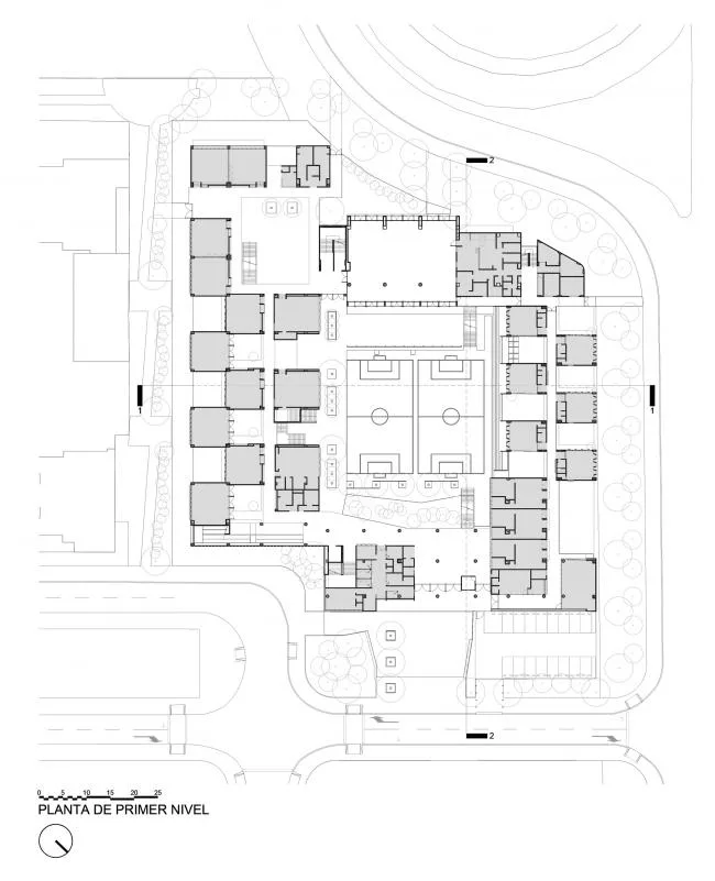 BIM建筑|天井中的黉舍，黉舍中的天井：哥伦比亚中小黉舍