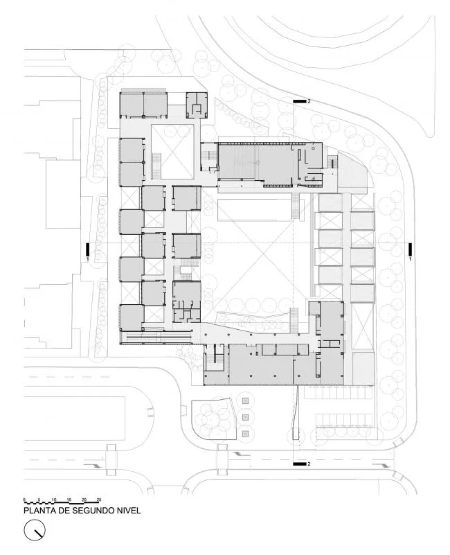 BIM建筑|天井中的黉舍，黉舍中的天井：哥伦比亚中小黉舍