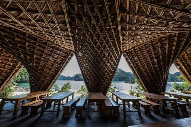 BIM建筑|远看阳光，沙岸与船主，越南兰哈湾竹度假酒店 / 武重义建筑事务所