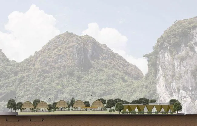 BIM建筑|远看阳光，沙岸与船主，越南兰哈湾竹度假酒店 / 武重义建筑事务所