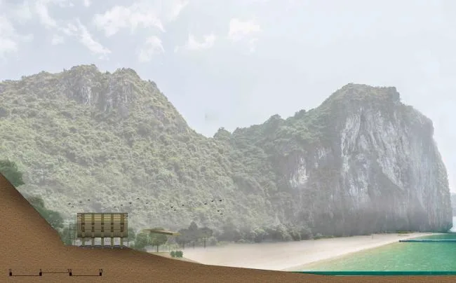 BIM建筑|远看阳光，沙岸与船主，越南兰哈湾竹度假酒店 / 武重义建筑事务所