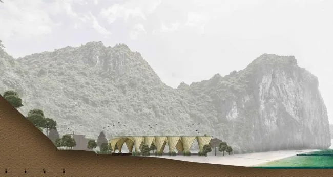 BIM建筑|远看阳光，沙岸与船主，越南兰哈湾竹度假酒店 / 武重义建筑事务所