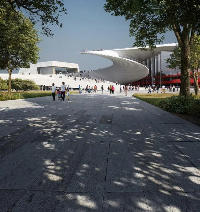 BIM建筑|Snøhetta 颁布上海年夜歌剧院计划，‘扇子’动态睁开在黄浦江岸