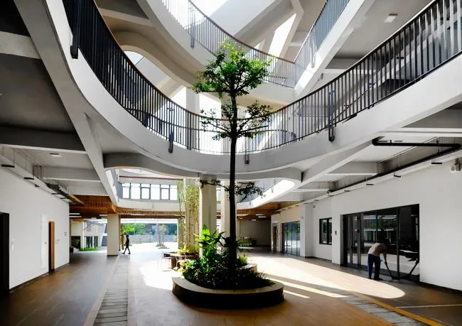 BIM建筑|动态绿色的梦幻校园：生态折线黉舍 / 1+1>2 Architects