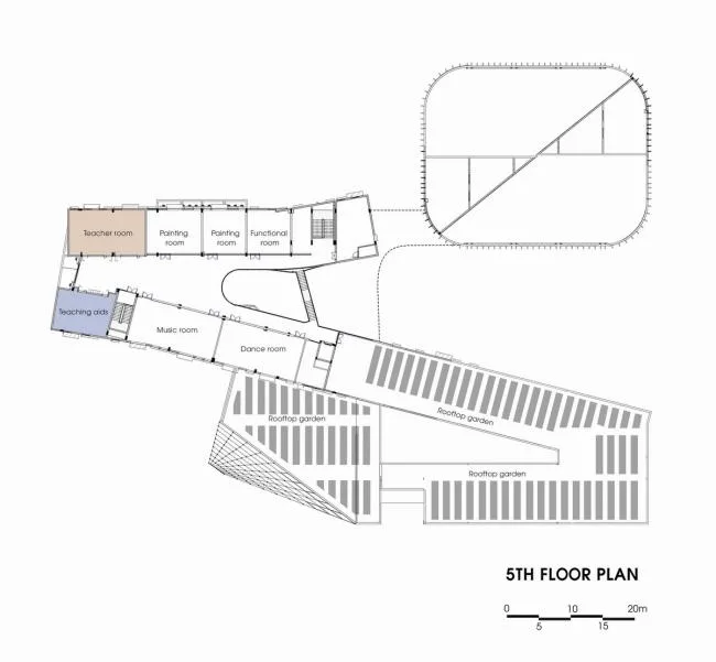 BIM建筑|动态绿色的梦幻校园：生态折线黉舍 / 1+1>2 Architects