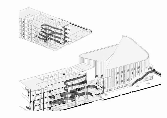 BIM建筑|动态绿色的梦幻校园：生态折线黉舍 / 1+1>2 Architects