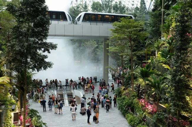BIM建筑|萨夫迪“新加坡樟宜机场”建成，世界最高的室内瀑布正式对外开放