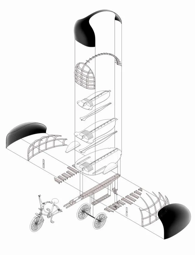 BIM建筑|共享瓢虫——可动的微型儿童书屋 / 罗宇杰工作室
