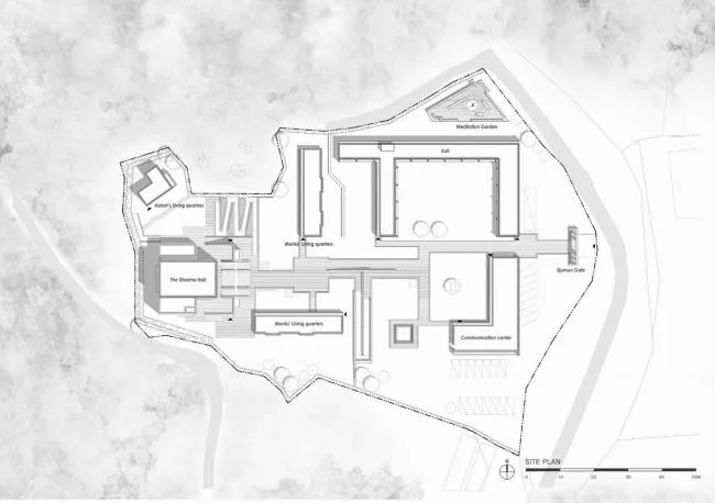 BIM建筑|Jetavana禅院，回回释教原始精力／Studio GAON
