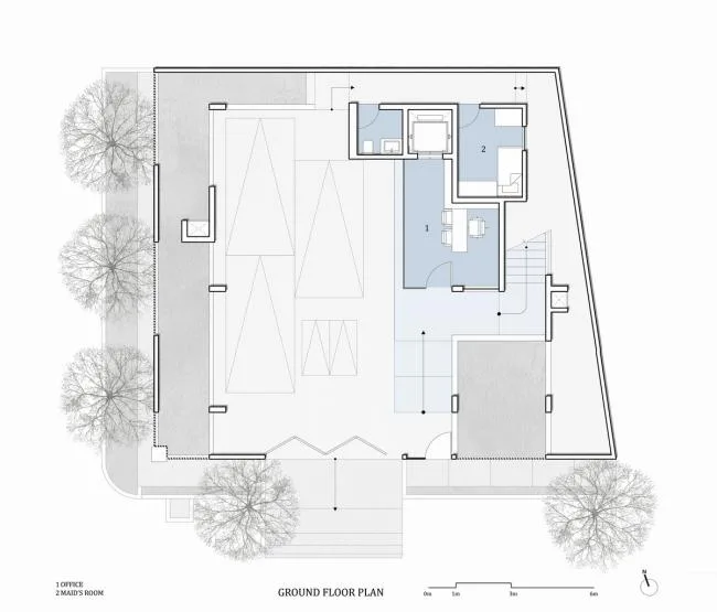 BIM建筑|凹凸错落，打破秩序：班加罗尔 RL室第 / SDeG