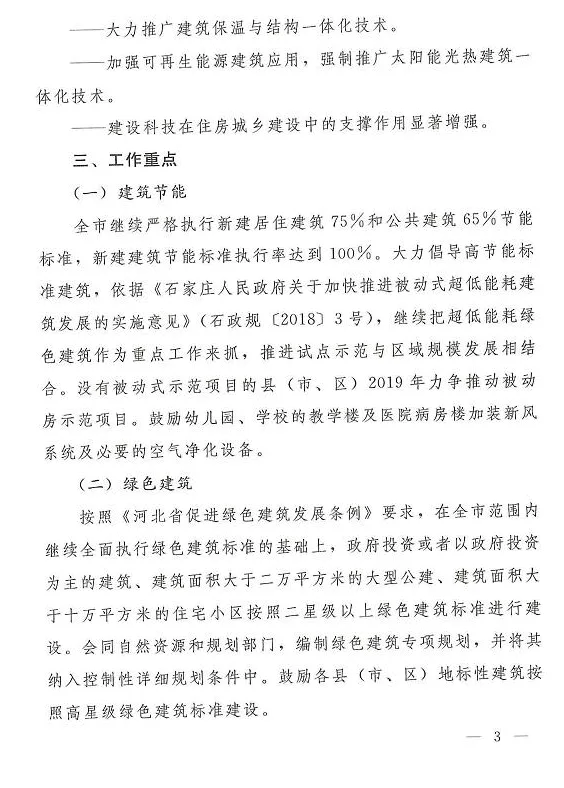 BIM与装配式|石家庄印发2019年建筑节能、绿色建筑与装配式建筑工作方案