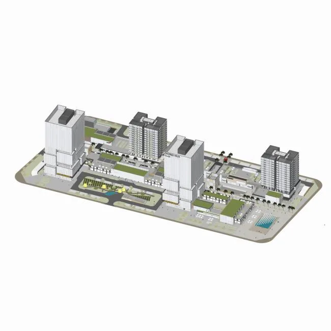 BIM建筑|城市里的院落——广州南沙金茂湾综合体 / 柏涛设计