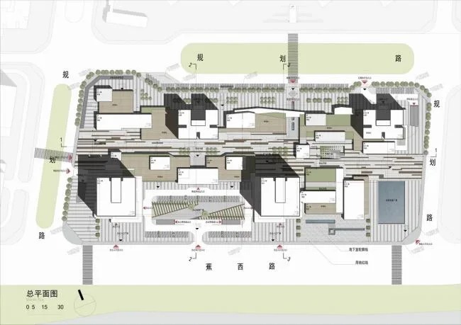 BIM建筑|城市里的院落——广州南沙金茂湾综合体 / 柏涛设计