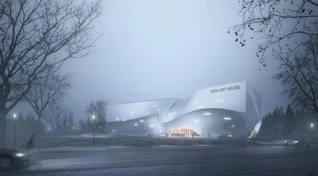 BIM建筑|以“琴弦拨动”为原型，慕达建筑设计 M50艺术酒店