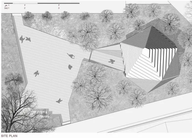 BIM建筑|融进古老元素，片状“鱼鳞”架起的无柱天篷 / Olgooco
