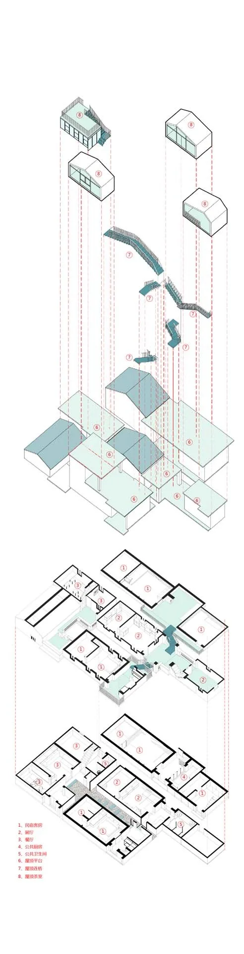 BIM建筑|众筹来的露台公共空间——新基白屋子平易近宿群 / 竖梁社建筑