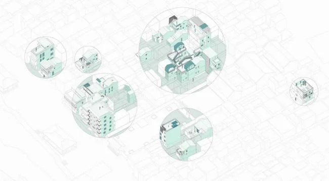 BIM建筑|众筹来的露台公共空间——新基白屋子平易近宿群 / 竖梁社建筑