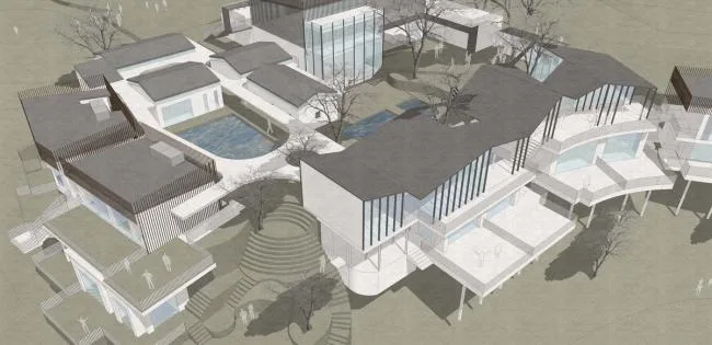 BIM建筑|茂林清泉，焚喷鼻喝茶：茶言不雅舍 / 是合设计工作室