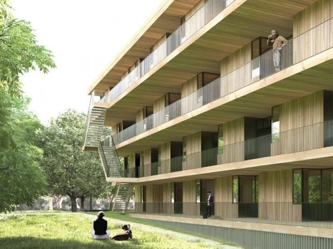 BIM建筑|NL Architects + STUDYO 为法兰克福设计梯田式经济实用房