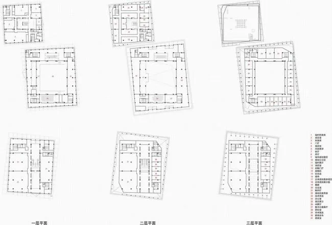 BIM建筑|一组具有雕塑感的盒子：上饶城市计划展览馆、博物馆和档案馆 / 张雷结合建筑事务所