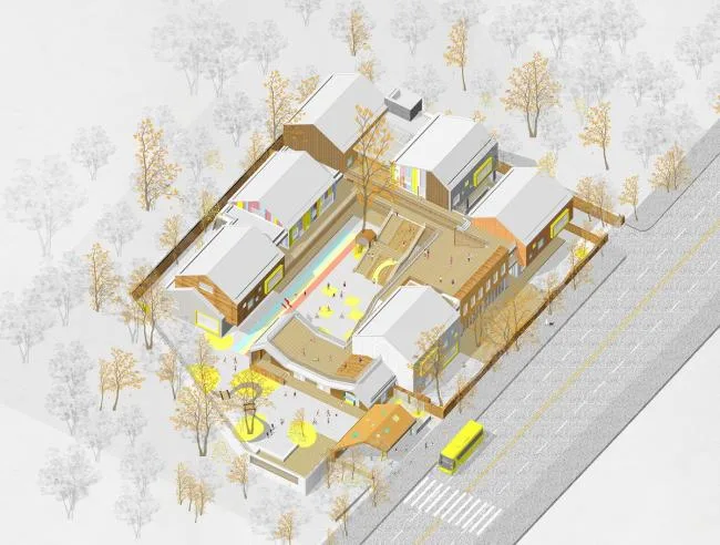 BIM建筑|五彩斑斓的“村”小板屋——重庆约克北郡幼儿园 / IDO元象建筑