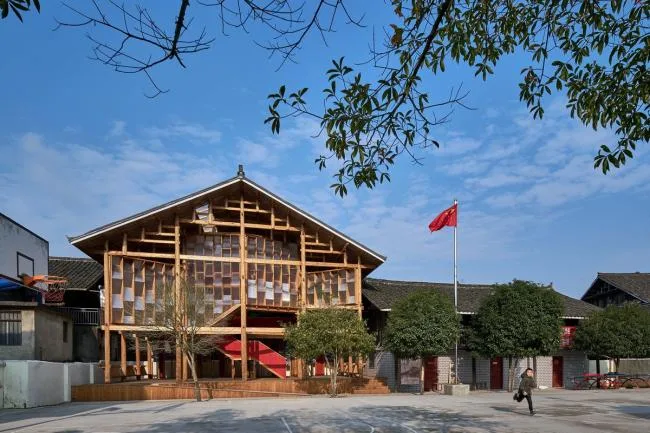 BIM建筑|片片黒瓦，融进传统村：高步书屋 / 喷鼻港中文年夜学建筑学院 Condition Lab