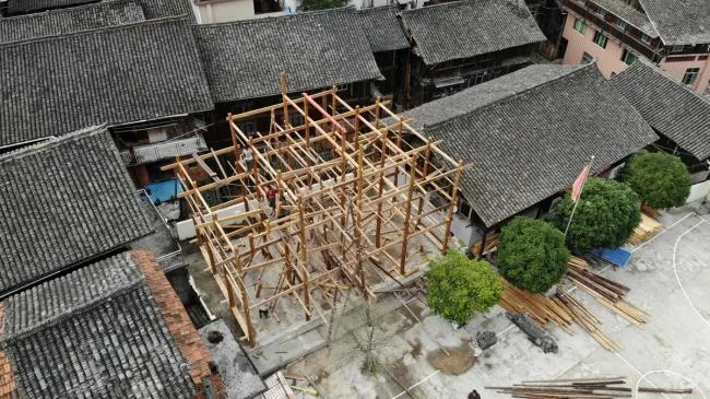 BIM建筑|片片黒瓦，融进传统村：高步书屋 / 喷鼻港中文年夜学建筑学院 Condition Lab