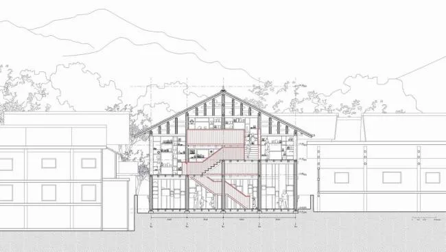 BIM建筑|片片黒瓦，融进传统村：高步书屋 / 喷鼻港中文年夜学建筑学院 Condition Lab