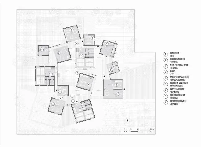 BIM建筑|水乡韵味，一看无际的平原上蜂拥闪烁的“星星”：江苏省北沙幼儿园 / Crossboundaries