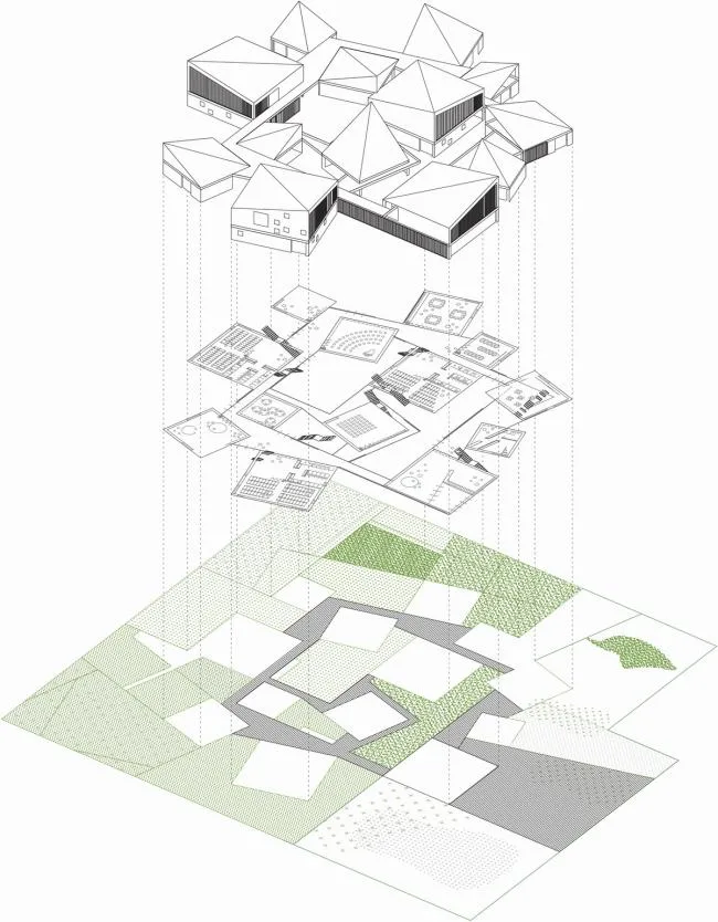 BIM建筑|水乡韵味，一看无际的平原上蜂拥闪烁的“星星”：江苏省北沙幼儿园 / Crossboundaries
