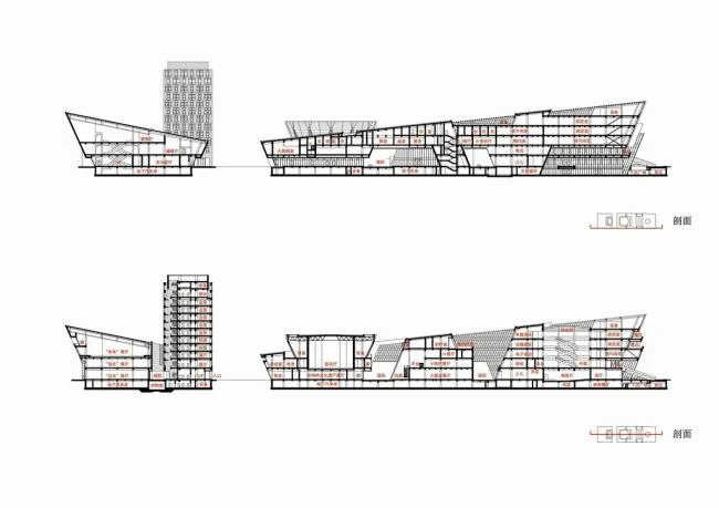 BIM建筑|淮安市城市博物馆、藏书楼、文化馆、美术馆 / 同济年夜学建筑设计研讨院