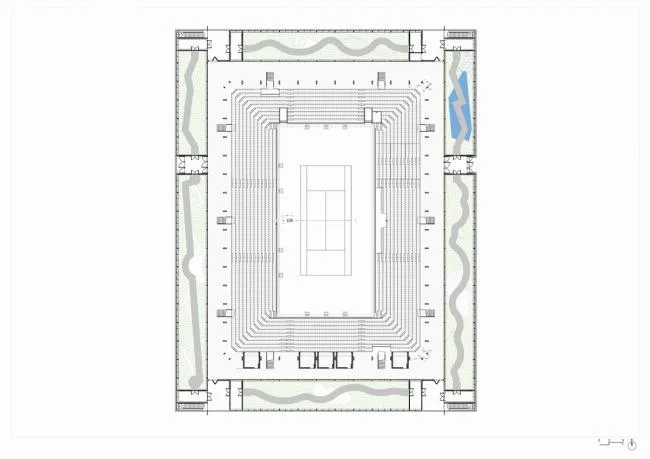 BIM建筑|Simonne-Mathieu 网球场，以水晶宫为灵感的温室球场
