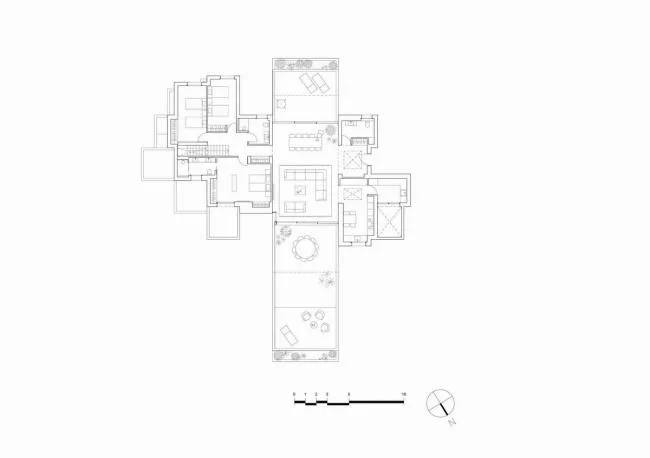 BIM建筑|一览山远海阔！像素化体块堆叠而成的纯白T台别墅