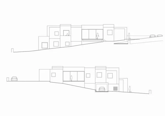 BIM建筑|一览山远海阔！像素化体块堆叠而成的纯白T台别墅
