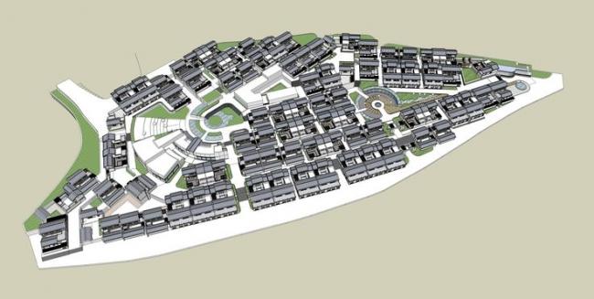 Sketchup Planning Model | Residential Area Planning, Courtyard, Residential Buildings, Villas, New Chinese Style