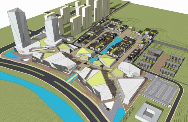 Sketchup Planning Model | Zhengrong Longyan Lianhua Mountain Planning, Multi story High rise Mixed City Planning, Modern Style