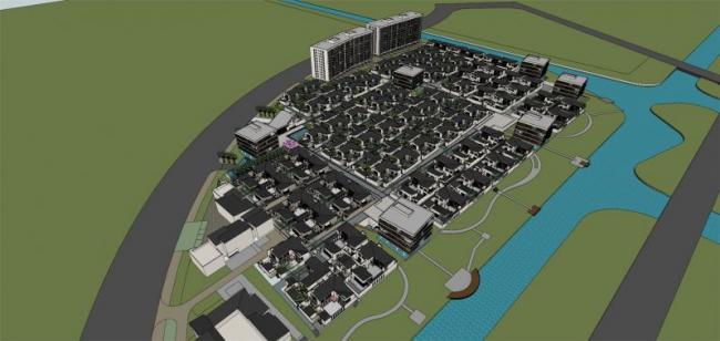 Sketchup Planning Model | Multi story Urban Planning, Residential Buildings, Modern Style