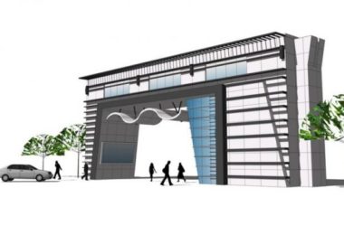 Sketchup规划模型|小区入口大门，现代风格-BIM建筑网