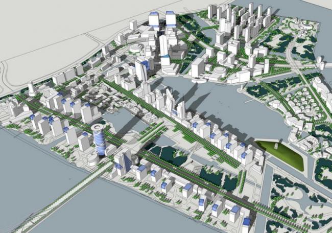 Sketchup Planning Model | Multi story Mixed City Planning, Modern Style