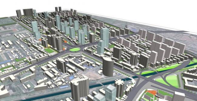 Sketchup Planning Model | Multi story Mixed City Planning, Modern Style