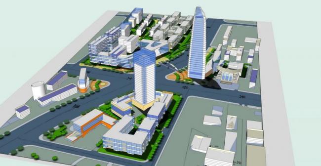 Sketchup Planning Model | Multi story mixed use, urban road planning, modern style