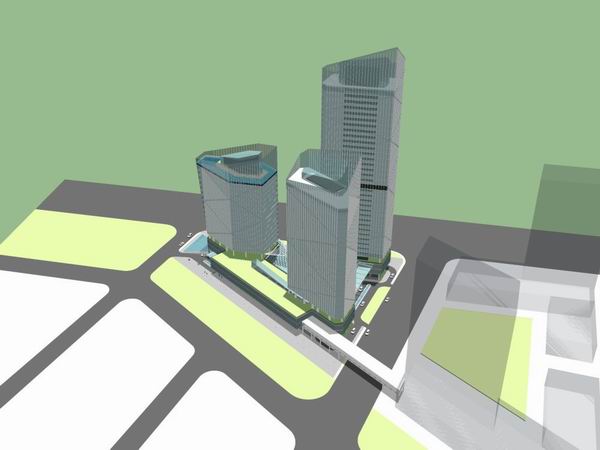 Sketchup Planning Model | Square Outdoor Exhibition Area, Planning and Layout, Modern Style