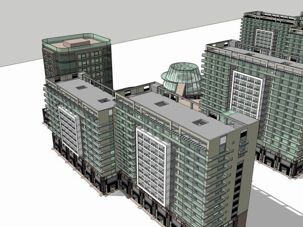 Sketchup Planning Model | Planning and Design, Commercial Land, Modern Style