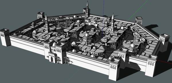 Sketchup Planning Model | Arab Urban Planning, Classical Arabic Style
