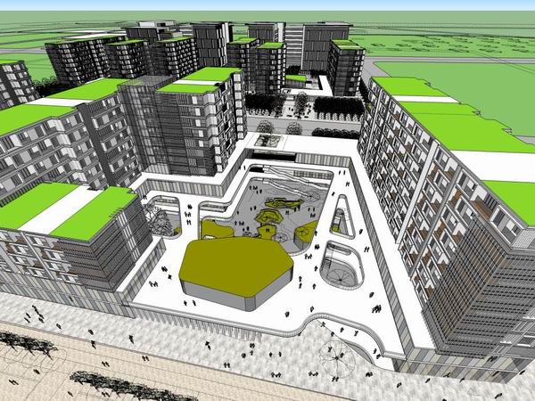 Sketchup Planning Model | High end Residential Planning, Modern Style, 7+11 Floors