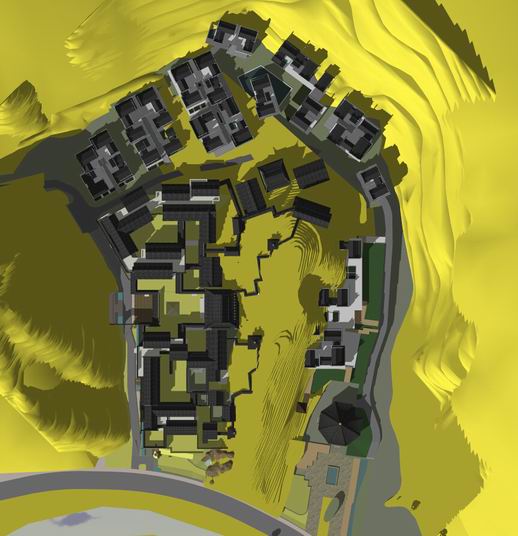 Sketchup Planning Model | Huizhou Ancient Architecture Planning, Modern Chinese Style, Floors 1-3