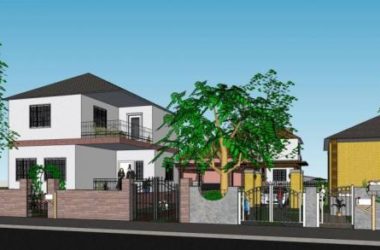 Sketchup别墅模型|居住建筑，独栋别墅，美式，坡屋顶，庭院别墅-BIM建筑网