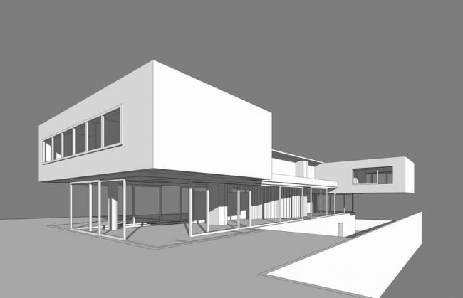 Sketchup别墅模型|独栋别墅，现代风格